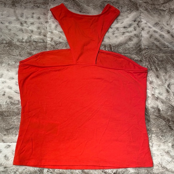 GUESS Womens Red Chas Halter Sleeveless Top - Picture 2 of 4